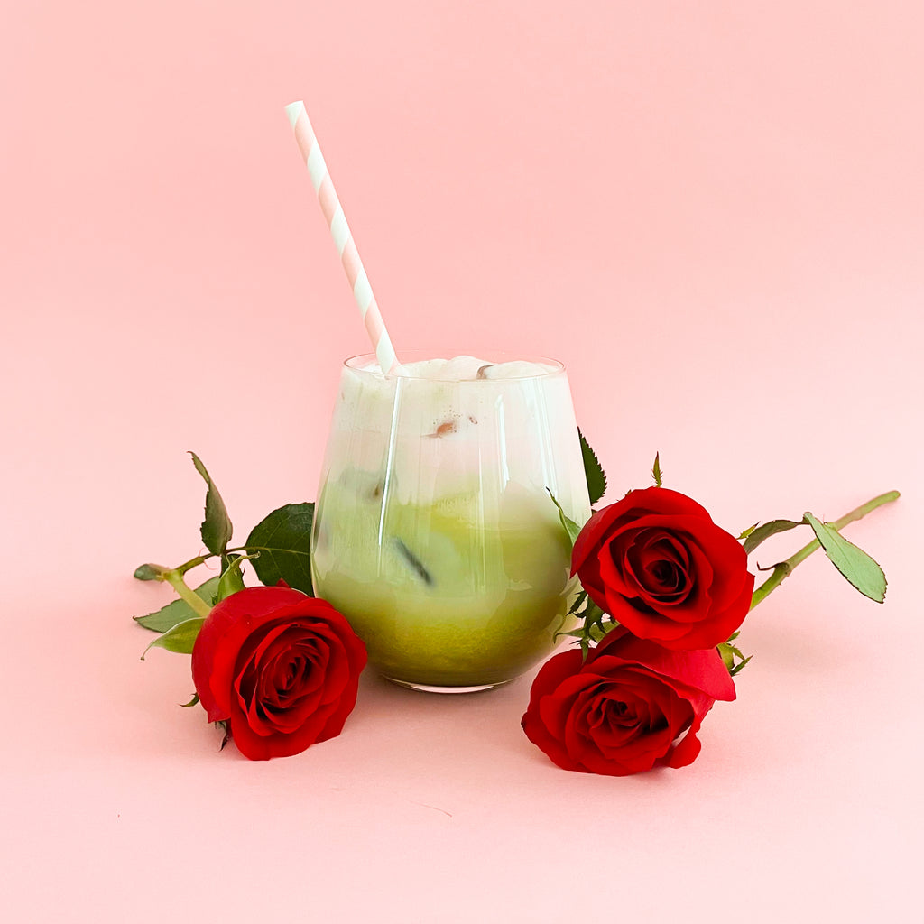 Matcha Rose Latte