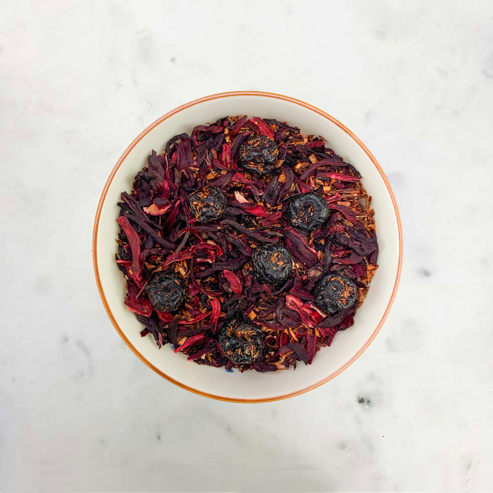Blueberry Rooibos tea leaves
