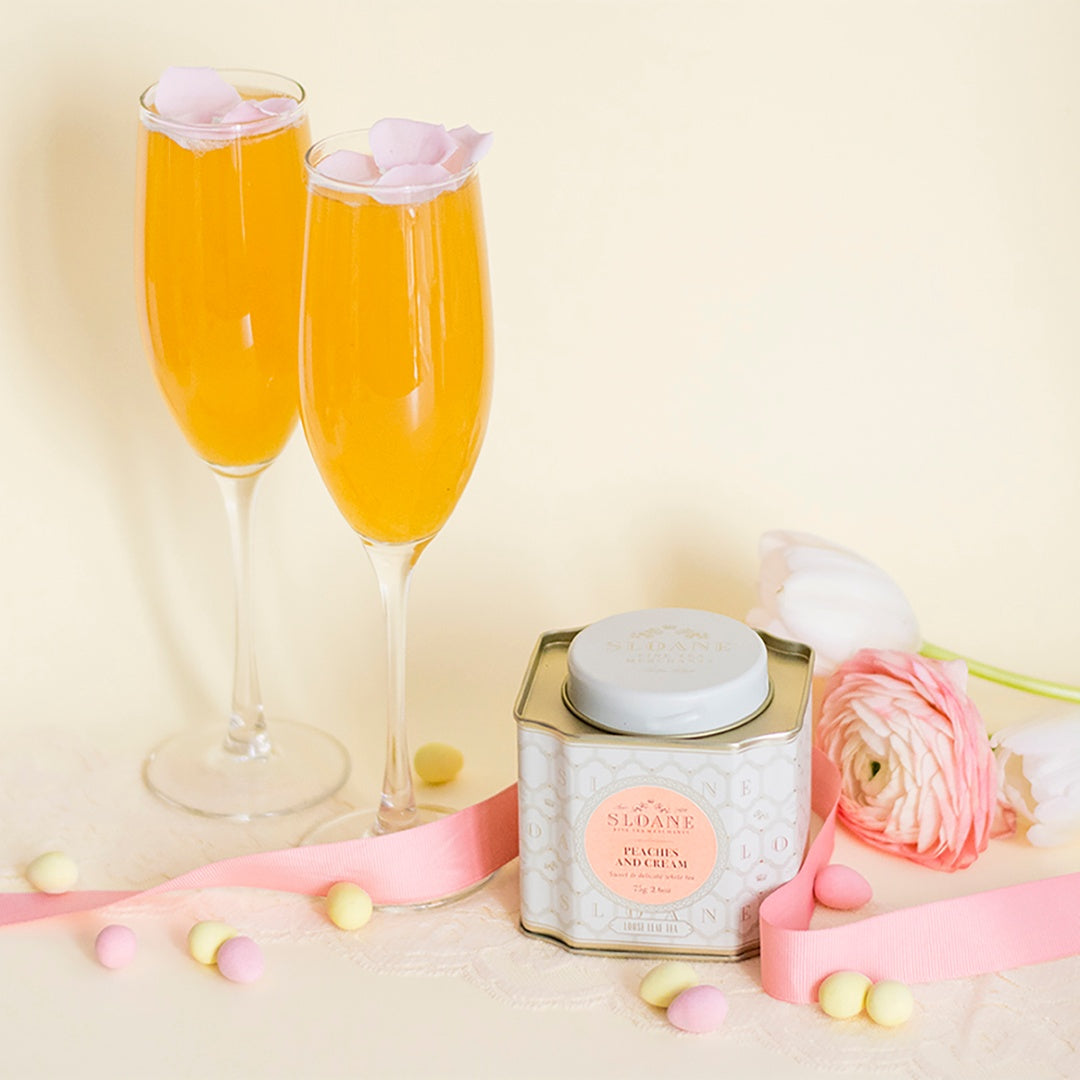 Peaches And Cream TeaInfused Mimosas Sloane Fine Tea Merchants