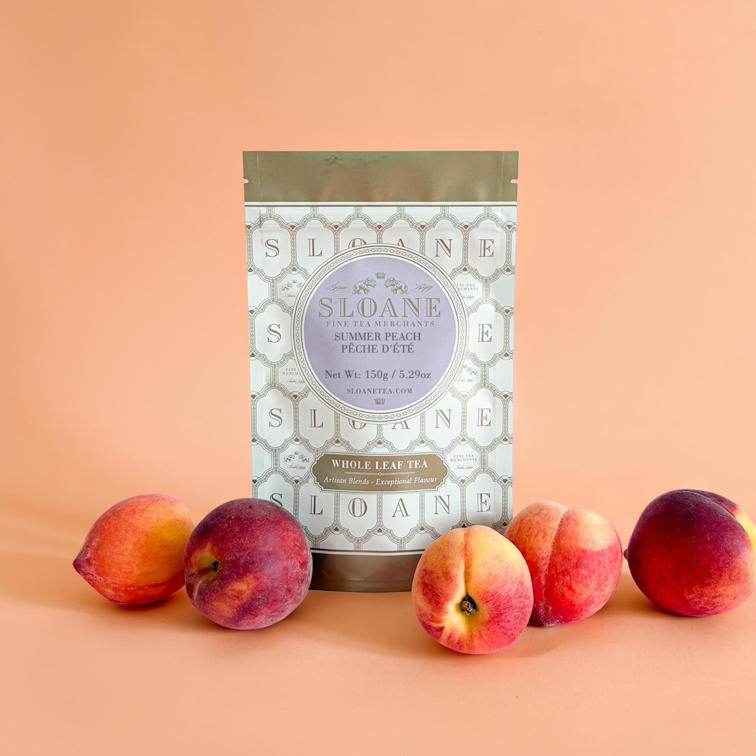 Summer Peach Small Loose Leaf Pouch