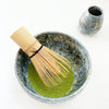 matcha whisk with serving bowl and stand